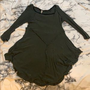 Free People Intimates tunic 3/4 sleeve med, green